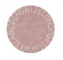 Tapis rond ABC - Rose