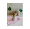Tapis Puffy Coeur rose avec coussin