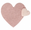 Tapis Puffy Coeur rose avec coussin