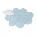 Tapis Puffy Nuage bleu avec coussin