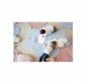 Tapis Puffy Nuage bleu avec coussin