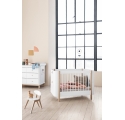 Lit bébé évolutif 5 en 1 - MINI + WOOD - Blanc/Chêne