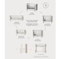 Lit bébé évolutif 5 en 1 - MINI + WOOD - Blanc/Chêne