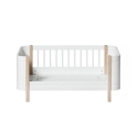 Lit bébé évolutif 5 en 1 - MINI + WOOD - Blanc/Chêne