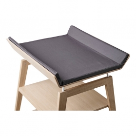 Housse de matelas à langer LINEA gris anthracite
