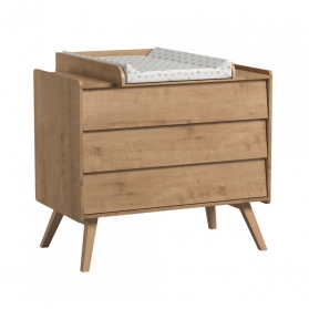 Commode Vintage Naturel avec plan à langer amovible