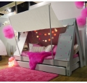 Tente bed 90 x 190 cm by MATHY BY BOLS - Grey