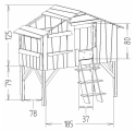 Cabine bed 90 x 190 cm by MATHY BY BOLS - Powder blue