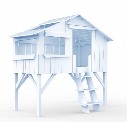 Lit Cabane Mathy By Bols 90x190 cm - Bleu poudré