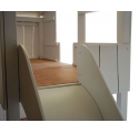 Lit Cabane avec Toboggan Mathy By Bols 90x190 cm - Blanc