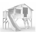 Treehouse Single bed and slide with plateform 90 x 190 cm by MATHY BY BOLS - White
