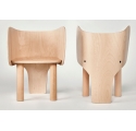 Chaise Eléphant en bois de hêtre par Marc Venot