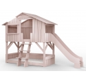 Treehouse Bunk bed and slide 90 x 190 cm by MATHY BY BOLS - Winter pink