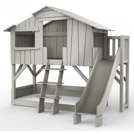 Treehouse Bunk bed and slide with plateform 90 x 190 cm by MATHY BY BOLS - Raw