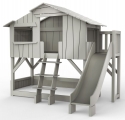 Treehouse Bunk bed and slide with plateform 90 x 190 cm by MATHY BY BOLS - Raw
