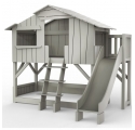 Treehouse Bunk bed and slide with plateform 90 x 190 cm by MATHY BY BOLS - Raw