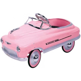 Voiture à pédales "de collection" COMET - Métal rose