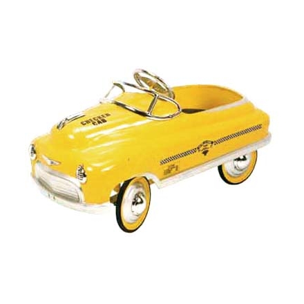 Voiture à pédales "de collection" COMET - Métal jaune