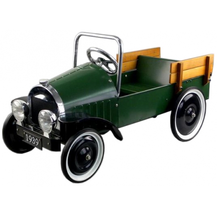 Voiture à pédales "de collection" Pick up - Métal vert