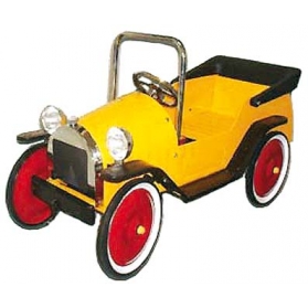 Voiture à pédales "de collection" - Métal jaune