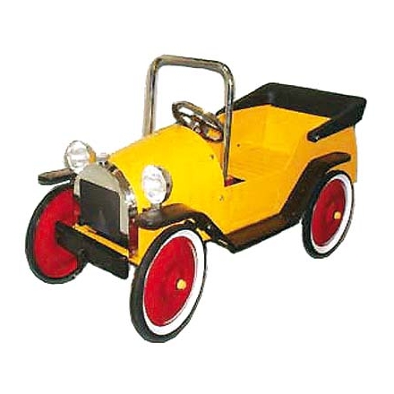Voiture à pédales "de collection" - Métal jaune