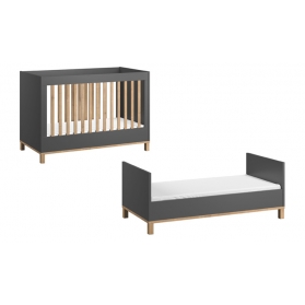 Baby Bed 70 x 140 cm - VOX Altitude Graphite/oak