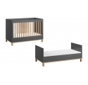 Baby Bed 70 x 140 cm - VOX Altitude Graphite/oak