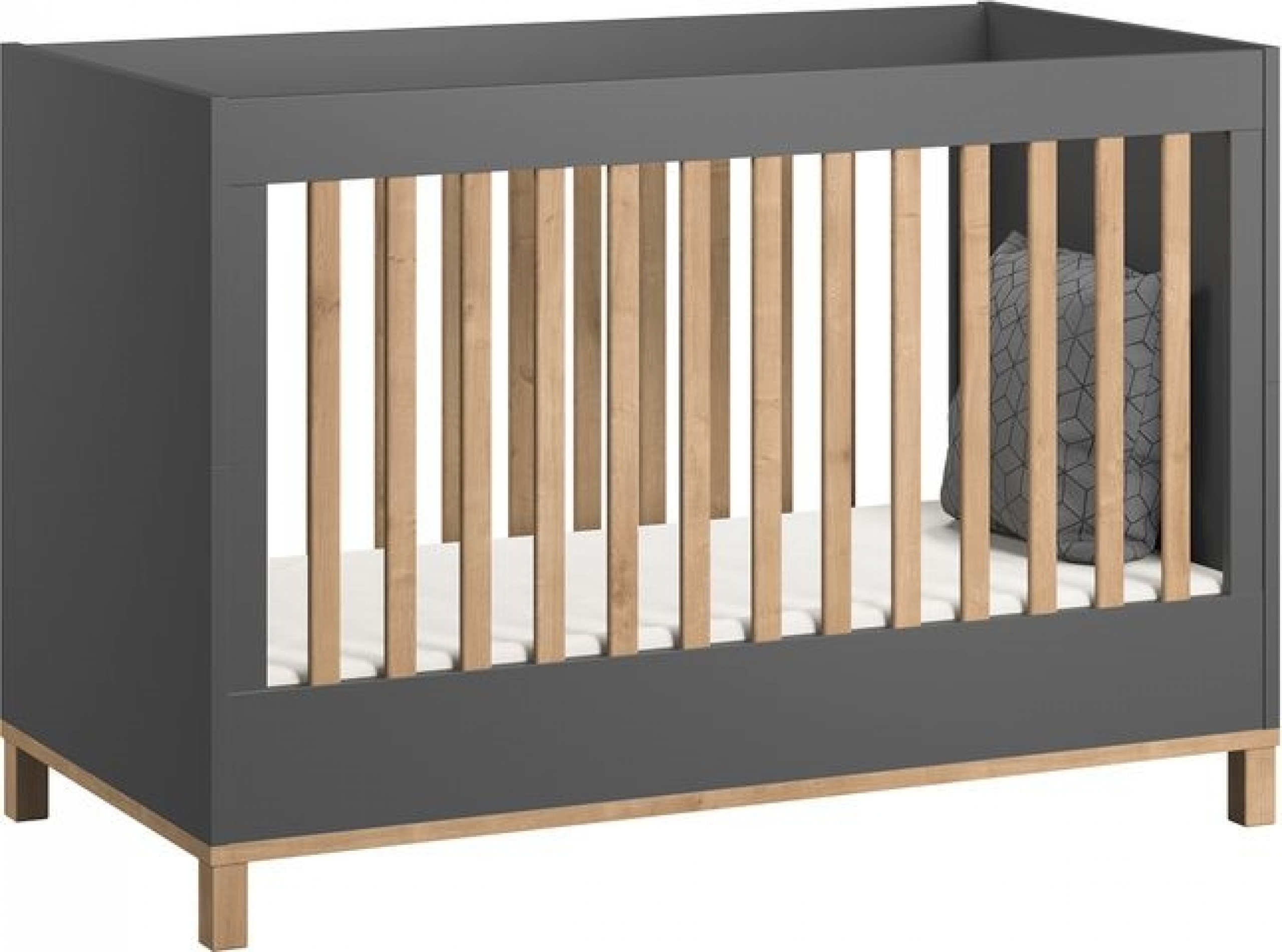 Lit Bebe Altitude Gris 70x140 En Bois De La Marque Vox