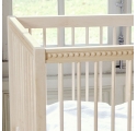 Lit bébé évolutif  avec matelas - Bouleau Naturel
