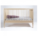 Lit bébé évolutif  avec matelas - Bouleau Naturel