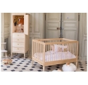 Lit bébé évolutif  avec matelas - Bouleau Naturel