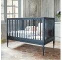Lit bébé évolutif Gustavienne avec matelas - Vert profond