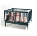 Lit bébé évolutif Gustavienne avec matelas - Vert profond