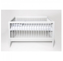 Lit bébé évolutif Gustavienne avec matelas - Blanc