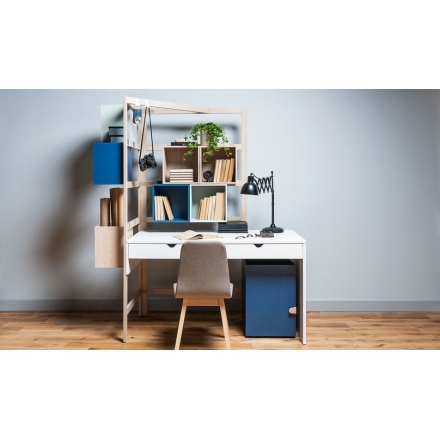 Bureau 140 cm avec étagères en option