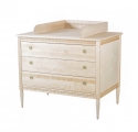 Commode Gustavienne Bouleau Naturel avec plan à langer amovible