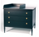 Commode Gustavienne Vert profond avec plan à langer amovible