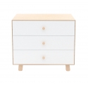 Merlin 3-drawer chest of drawers - Birch