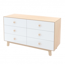 Commode Merlin Sparrow 6 tiroirs Bouleau