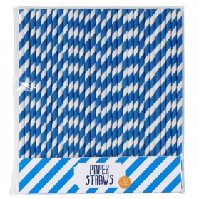 Paille ~Set de 30 pailles bleues~