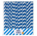 Paille ~Set de 25 pailles bleues~