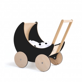 Landau de poupée en ardoise noire Toy Pram