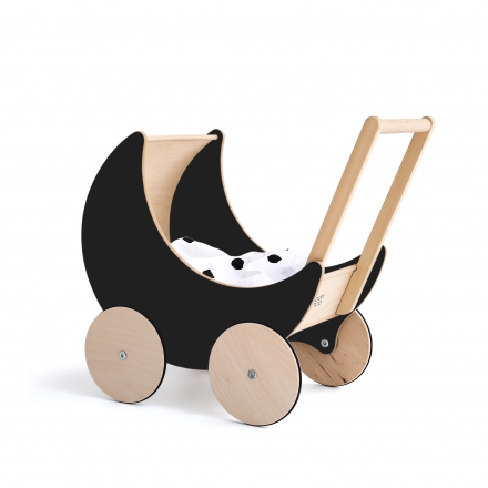 Landau de poupée en ardoise noire Toy Pram