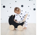 Landau de poupée en ardoise noire Toy Pram