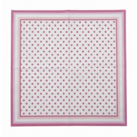 Pink Lollipop ~Set de 20 serviettes à pois rose~