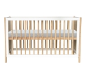 Océania Cedar and Rattan Weave Baby Bed 60x120cm White