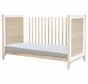 Océania Cedar and Rattan Weave Baby Bed 60x120cm White
