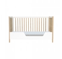 Océania Cedar and Rattan Weave Baby Bed 60x120cm White