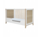 Océania Cedar and Rattan Weave Baby Bed 60x120cm White