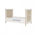 Océania Cedar and Rattan Weave Baby Bed 60x120cm White